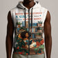 Never Underestimate A Girl Who Loves Reading Books Sleeveless Zip Hoodie African Book Lovers - African Pride