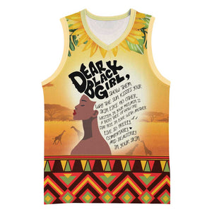 Dear Black Girl Basketball Jersey African Pride Black Women DT04