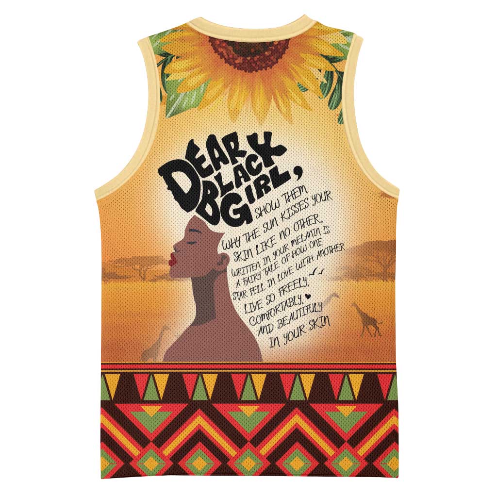 Dear Black Girl Basketball Jersey African Pride Black Women DT04