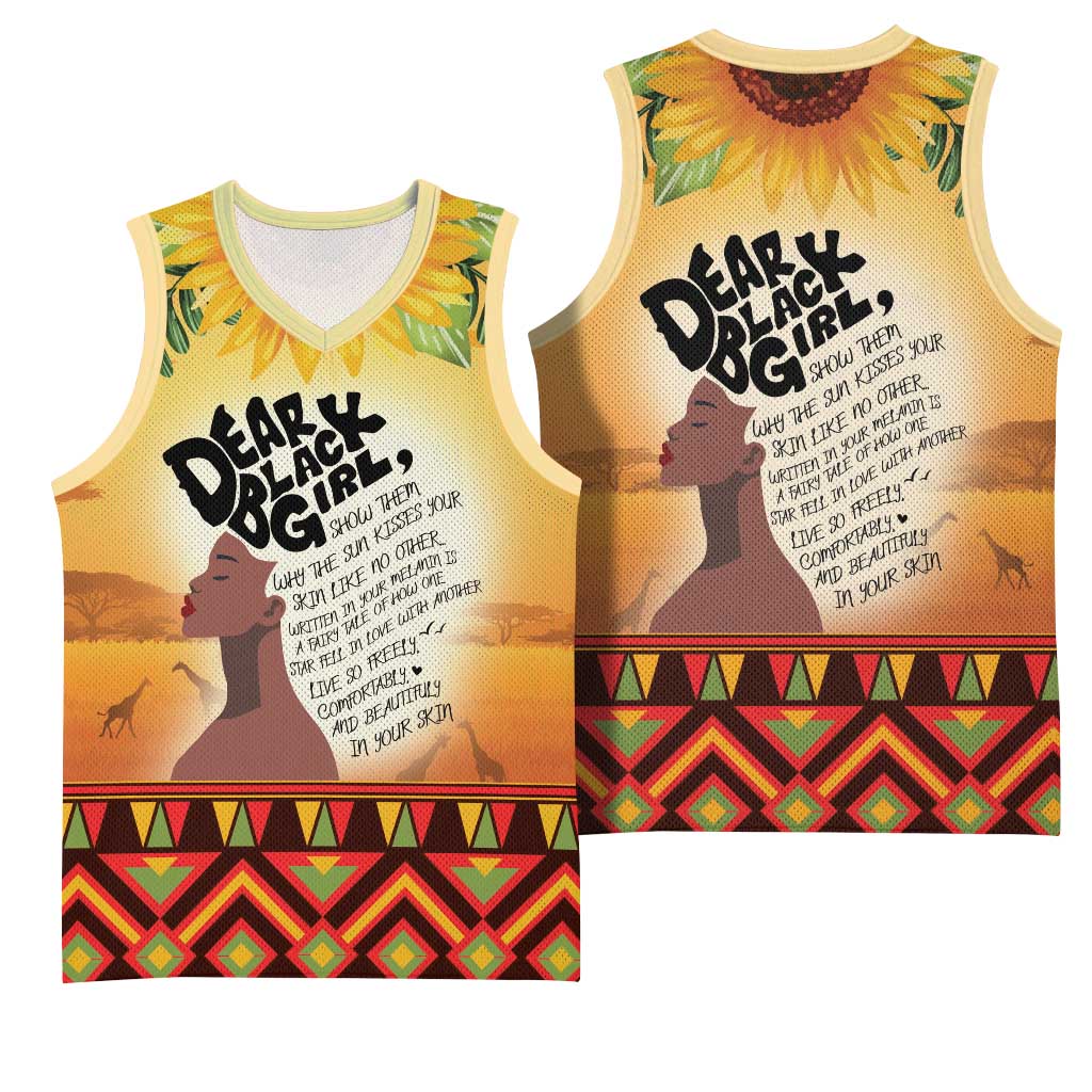 Dear Black Girl Basketball Jersey African Pride Black Women DT04