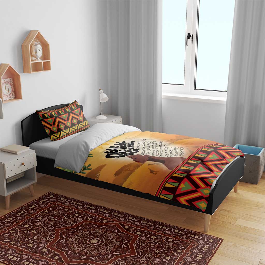 Dear Black Girl Bedding Set African Pride Black Women