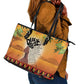 Dear Black Girl Leather Tote Bag African Pride Black Women