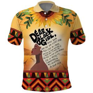 Dear Black Girl Polo Shirt African Pride Black Women