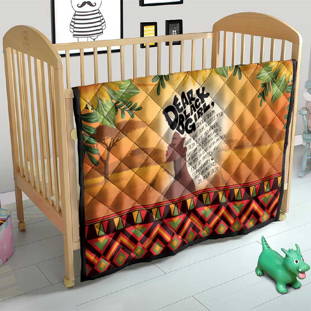 Dear Black Girl Quilt African Pride Black Women