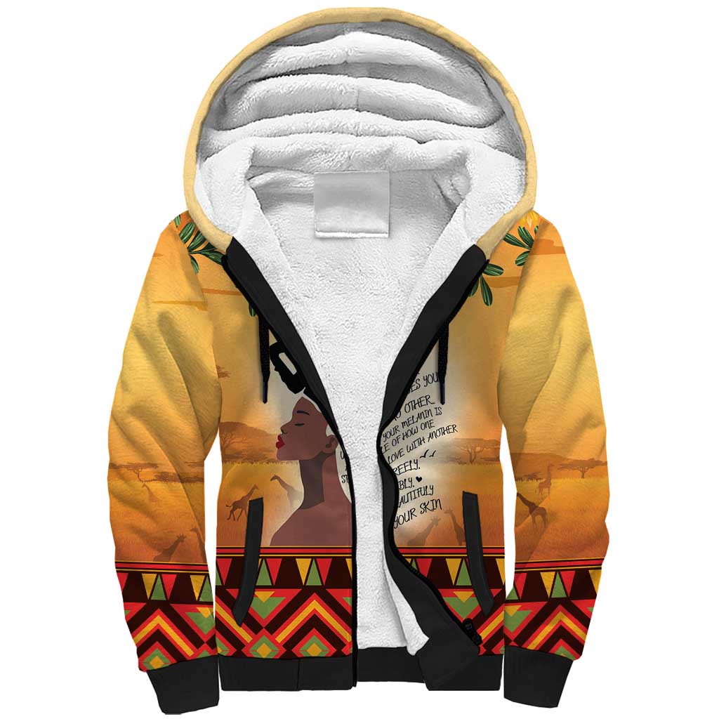Dear Black Girl Sherpa Hoodie African Pride Black Women