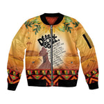 Dear Black Girl Sleeve Zip Bomber Jacket African Pride Black Women