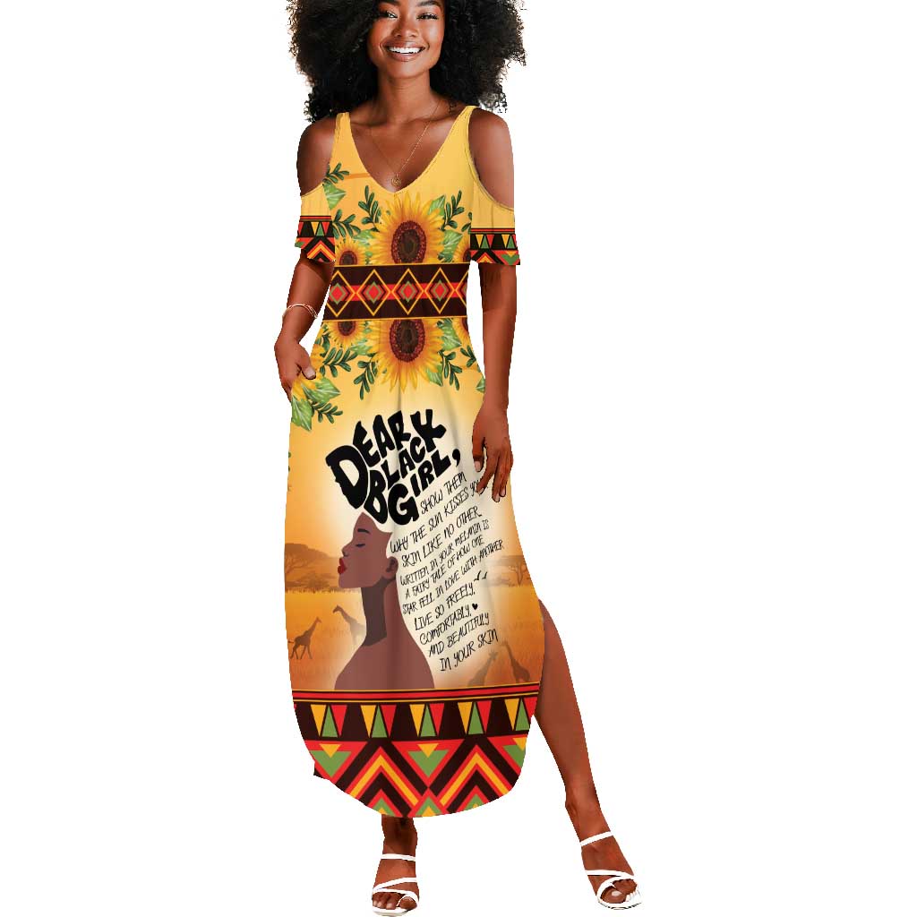 Dear Black Girl Summer Maxi Dress African Pride Black Women