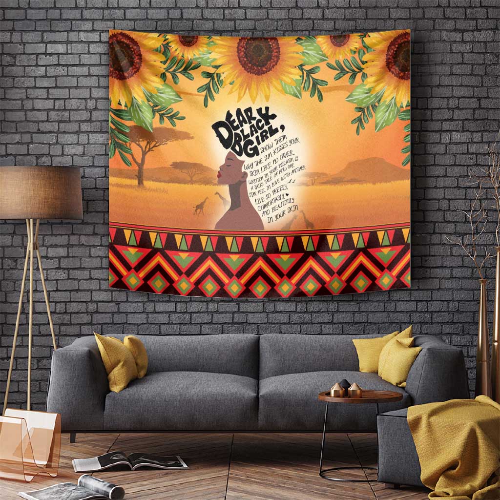 Dear Black Girl Tapestry African Pride Black Women