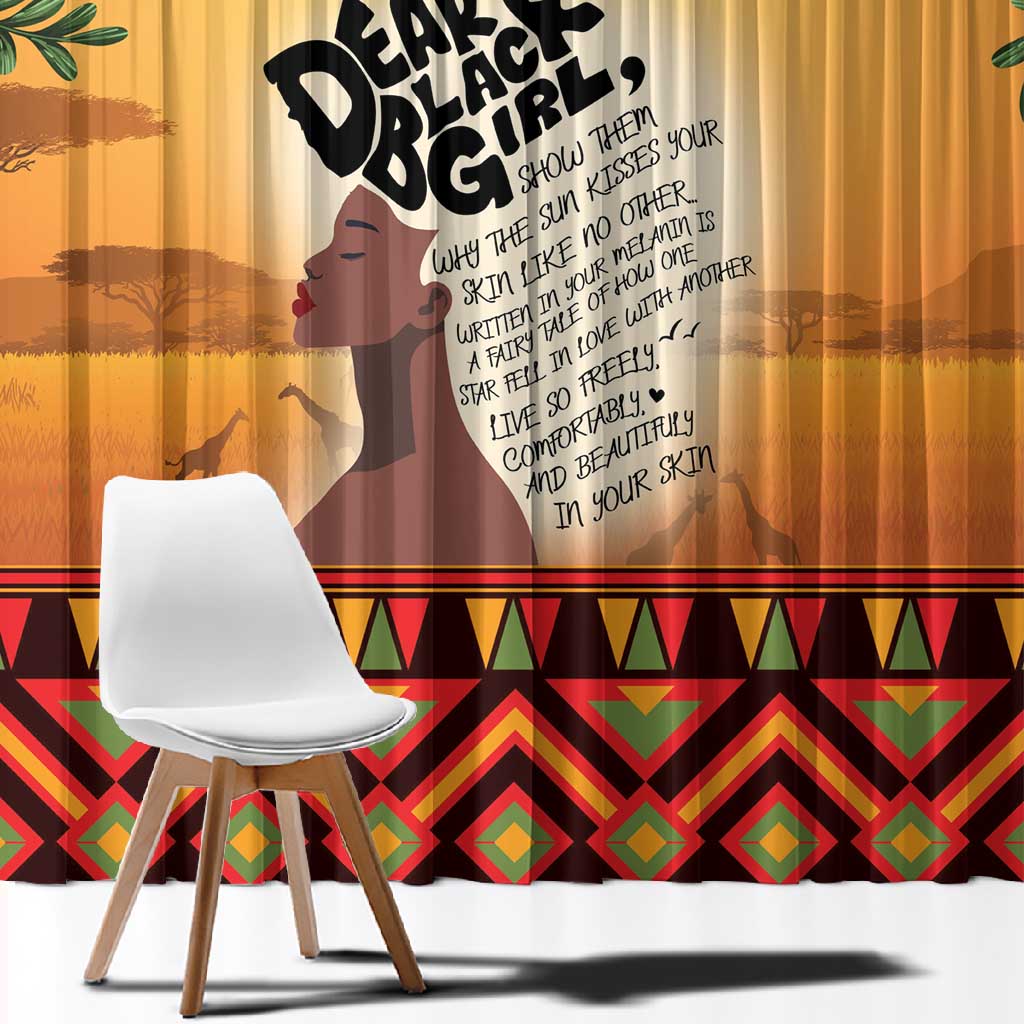 Dear Black Girl Window Curtain African Pride Black Women