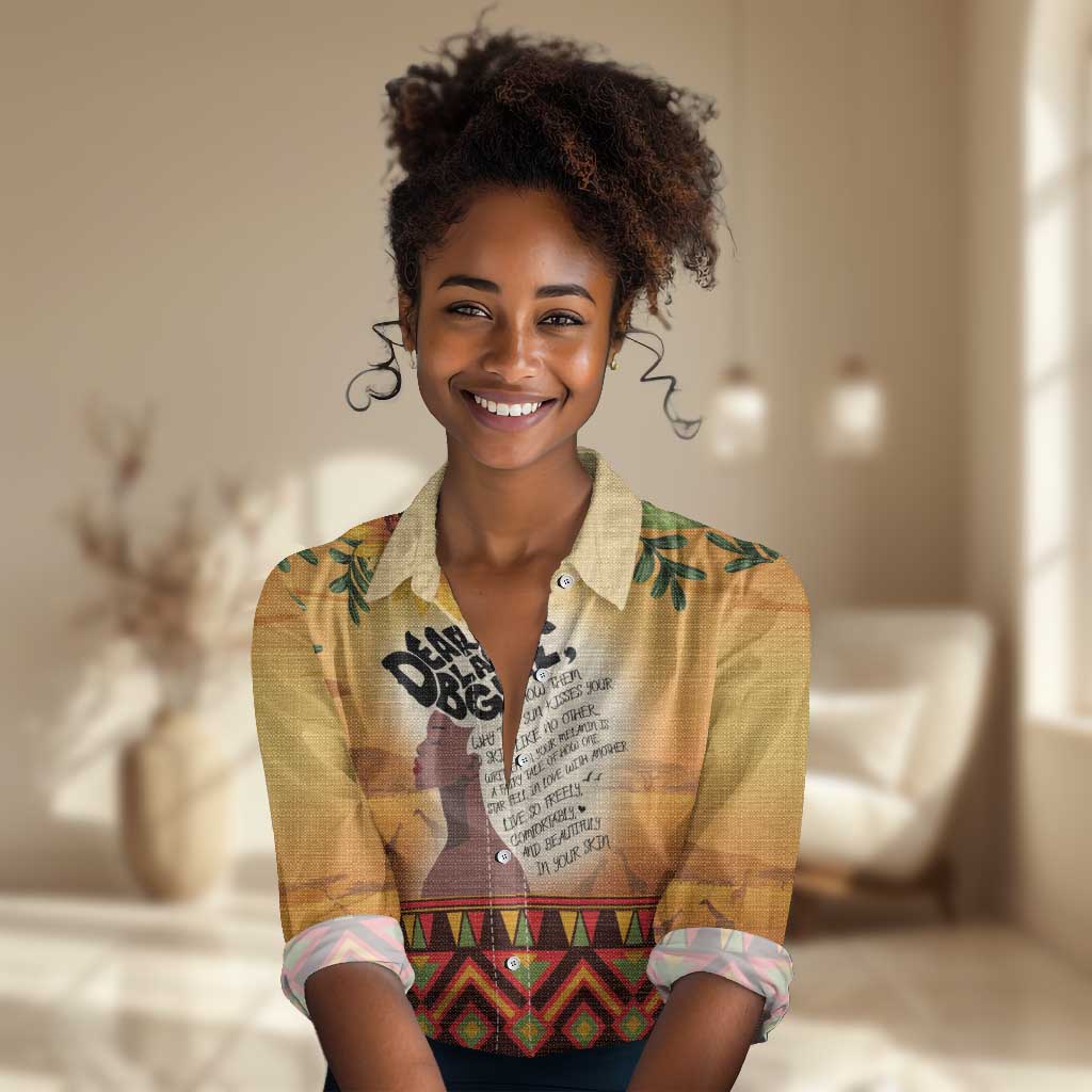 Dear Black Girl Women Casual Shirt African Pride Black Women