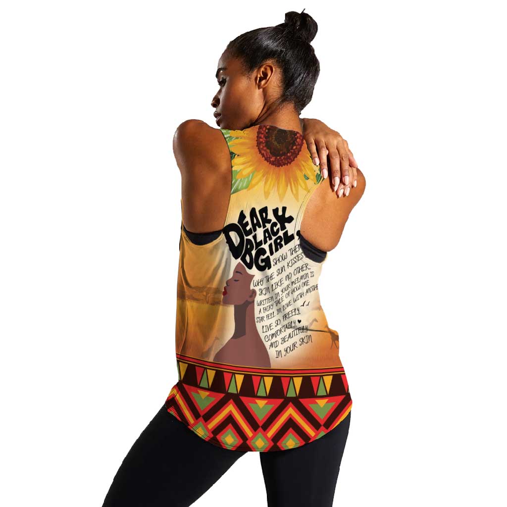 Dear Black Girl Women Racerback Tank African Pride Black Women