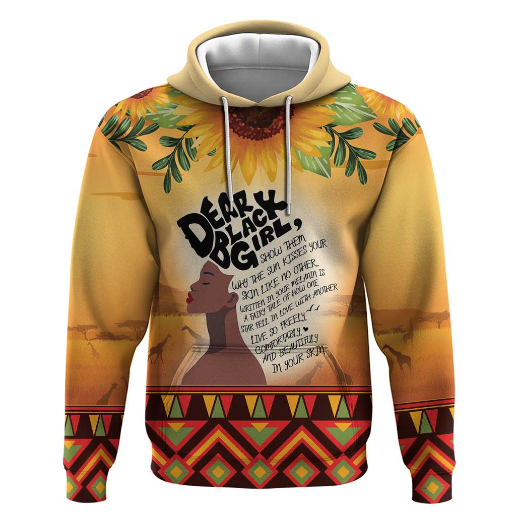 Dear Black Girl Zip Hoodie African Pride Black Women