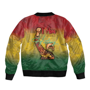 Black History Month Bomber Jacket I Am Black