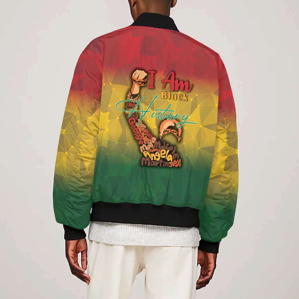 Black History Month Bomber Jacket I Am Black