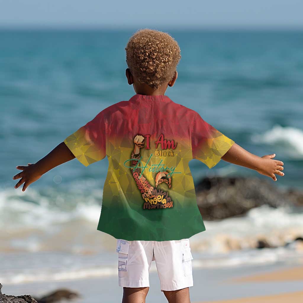 Black History Month Kid Hawaiian Shirt I Am Black