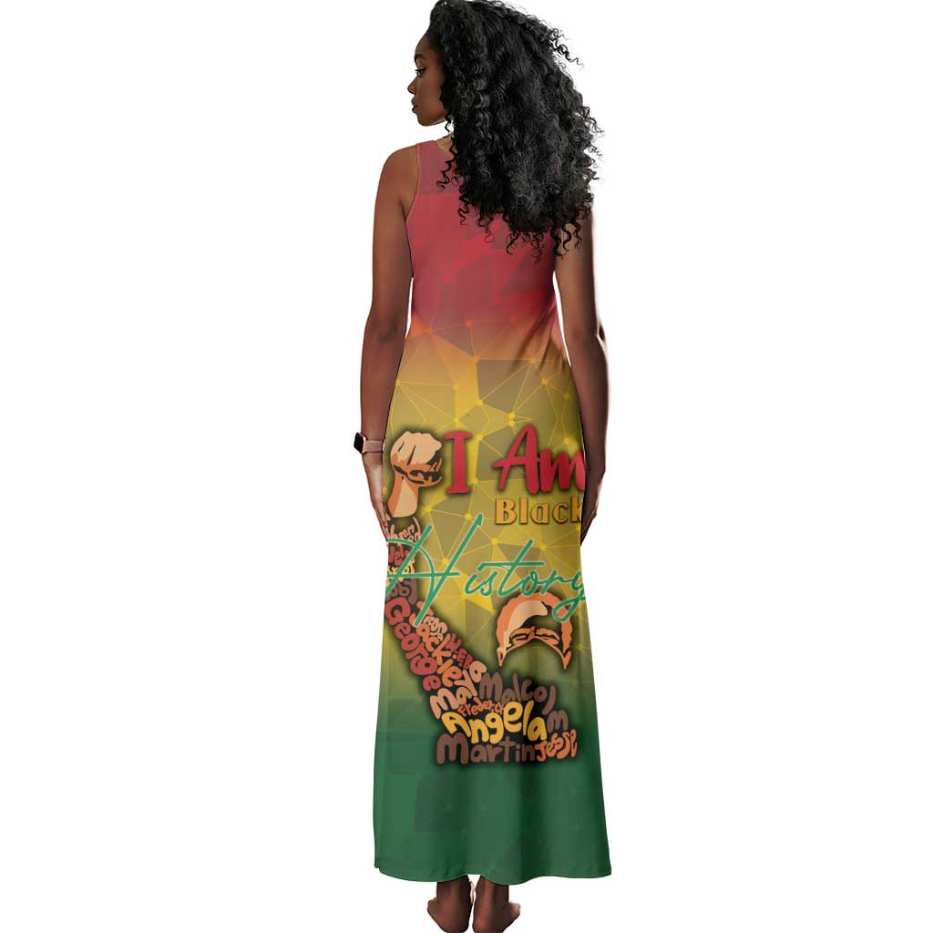 Black History Month Tank Maxi Dress I Am Black