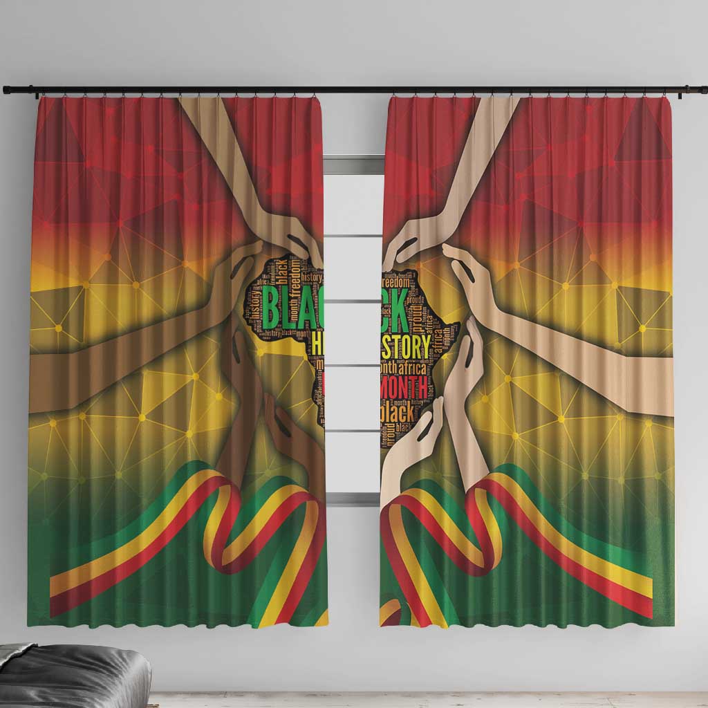 Black History Month Window Curtain I Am Black