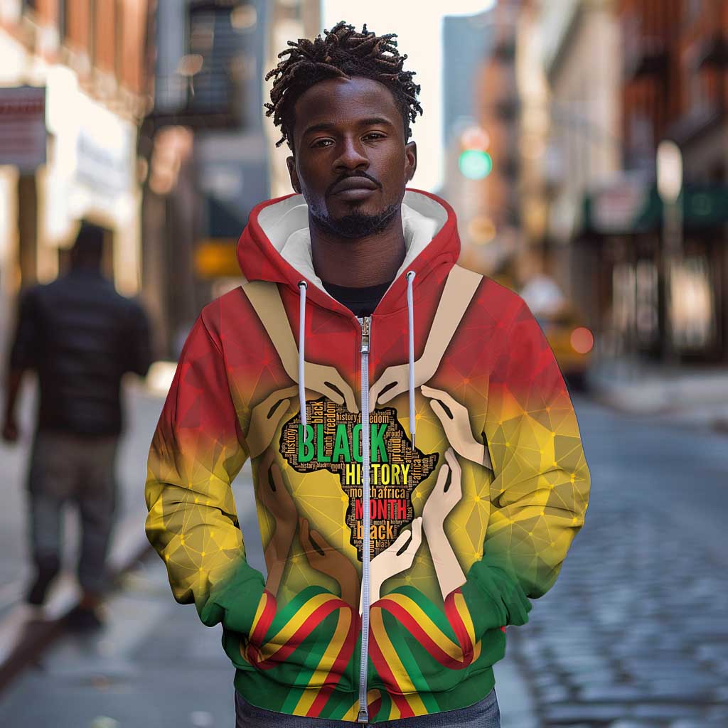 Black History Month Zip Hoodie I Am Black