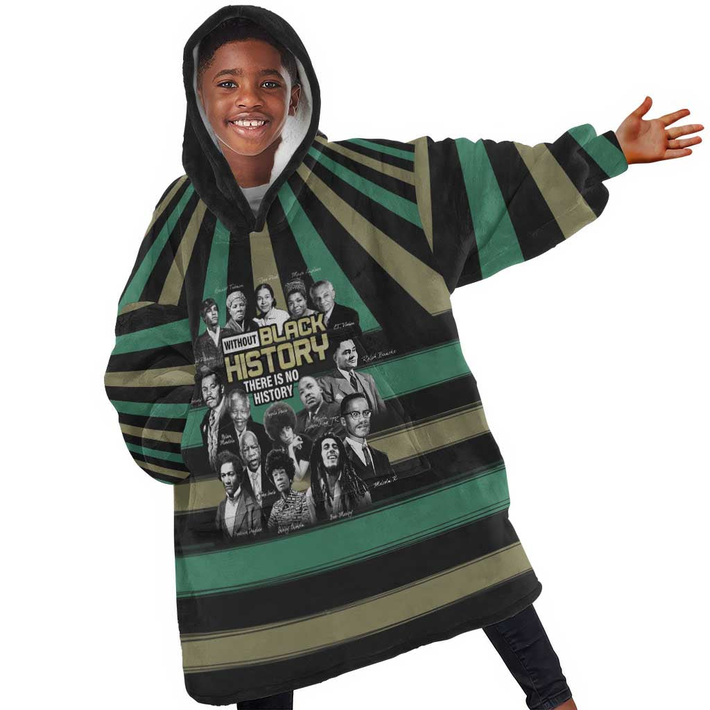Black History Month Kid Wearable Blanket Hoodie Civil Rights Leaders