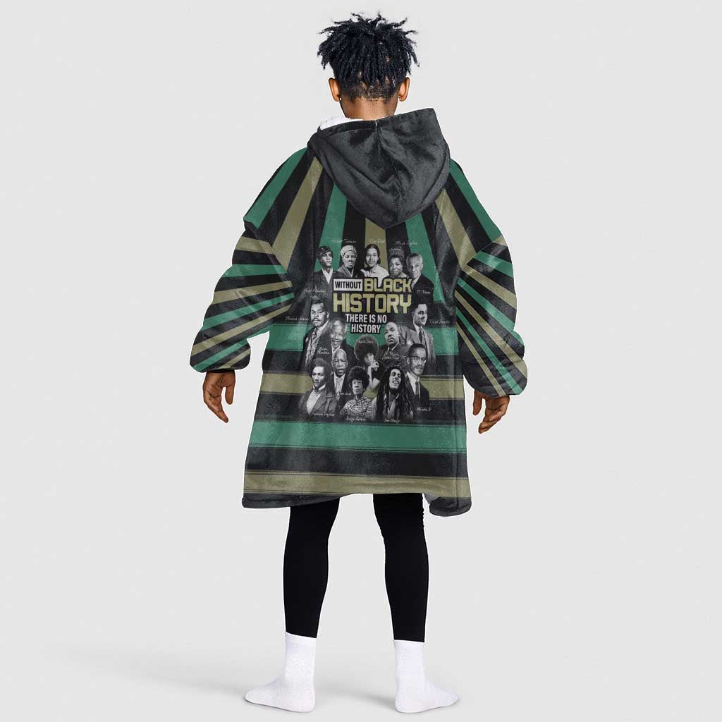 Black History Month Kid Wearable Blanket Hoodie Civil Rights Leaders