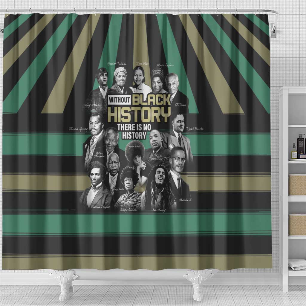 Black History Month Shower Curtain Civil Rights Leaders