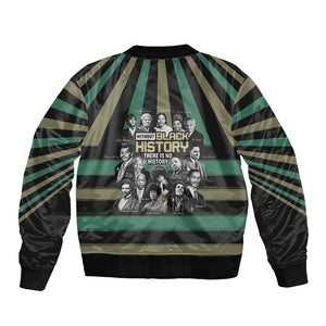 Black History Month Sleeve Zip Bomber Jacket Civil Rights Leaders