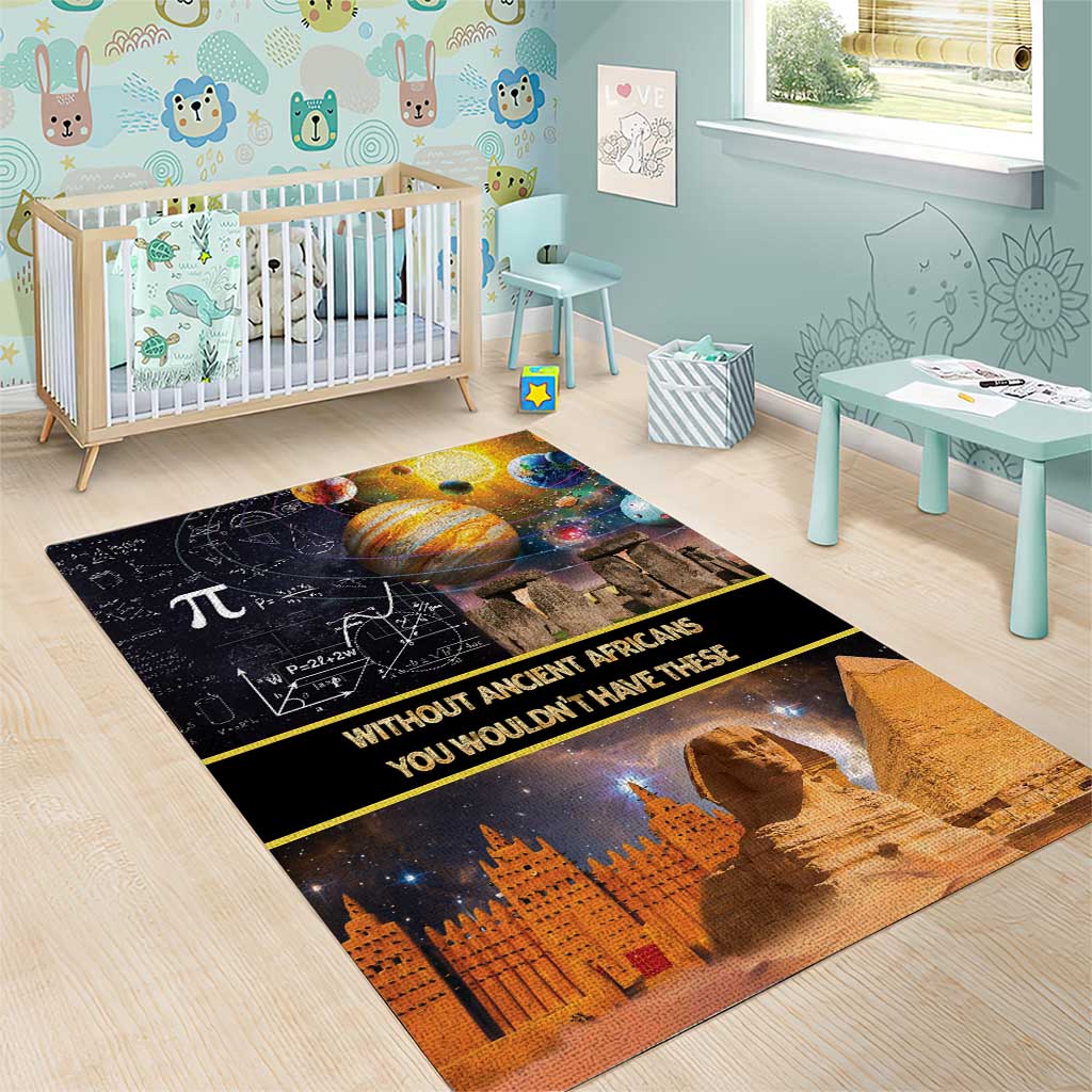 Afro Egyptian Pyramids Area Rug Ancient African Achievements Galaxy