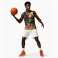 Afro Egyptian Pyramids Basketball Jersey Ancient African Achievements Galaxy DT04