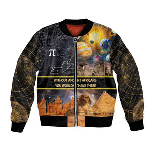 Afro Egyptian Pyramids Bomber Jacket Ancient African Achievements Galaxy