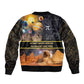Afro Egyptian Pyramids Bomber Jacket Ancient African Achievements Galaxy