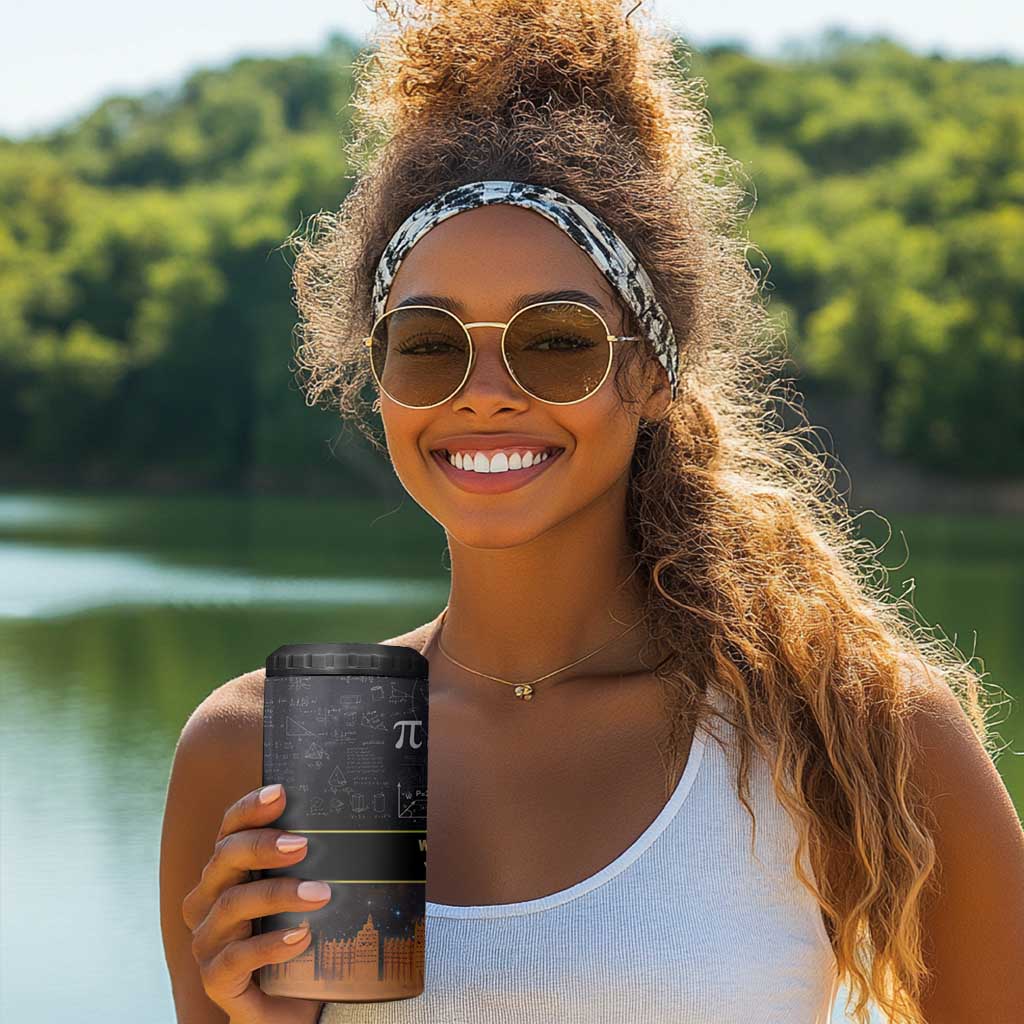 Afro Egyptian Pyramids 4 in 1 Can Cooler Tumbler Ancient African Achievements Galaxy