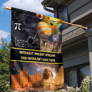 Afro Egyptian Pyramids Garden Flag Ancient African Achievements Galaxy