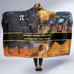 Afro Egyptian Pyramids Hooded Blanket Ancient African Achievements Galaxy