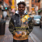 Afro Egyptian Pyramids Hoodie Ancient African Achievements Galaxy