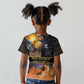 Afro Egyptian Pyramids Kid T shirt Ancient African Achievements Galaxy