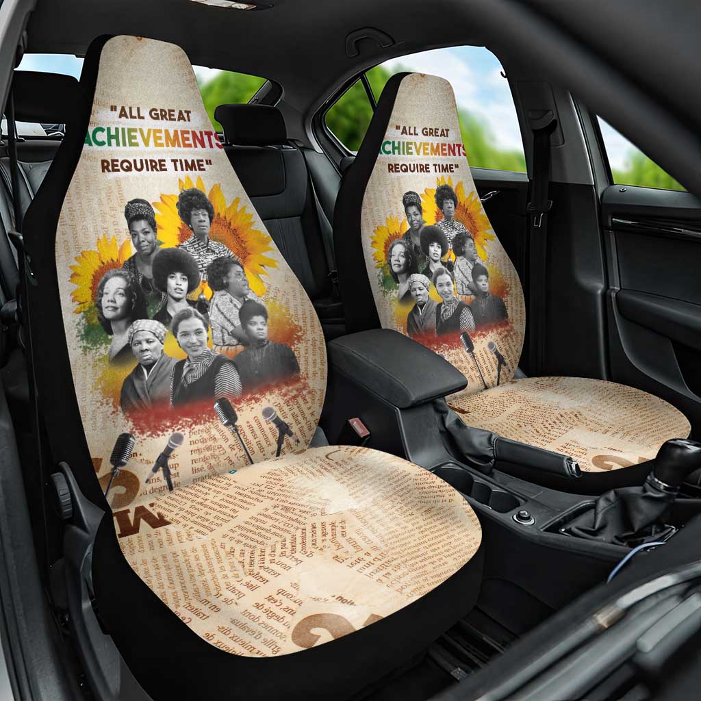 African Achievements Car Seat Cover Civil Rights Female Leaders Sunflower