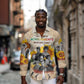 African Achievements Long Sleeve Button Shirt Civil Rights Female Leaders Sunflower