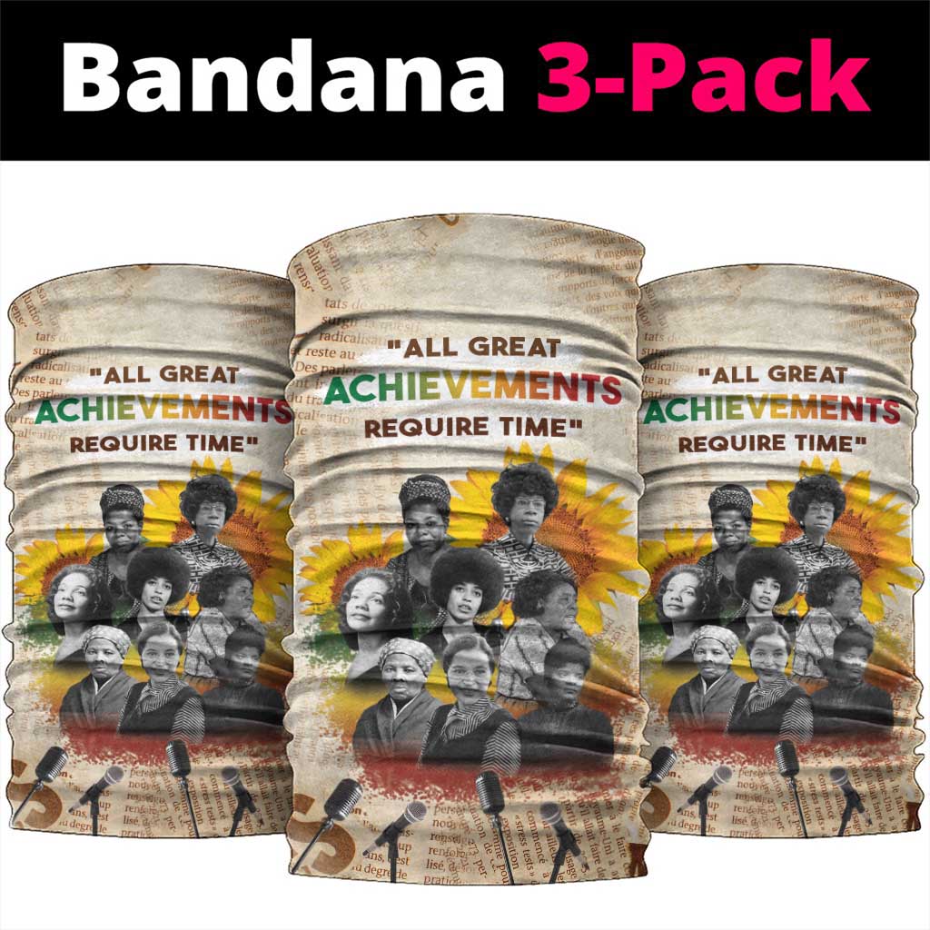 African Achievements Neck Gaiter Civil Rights Female Leaders Sunflower DT04
