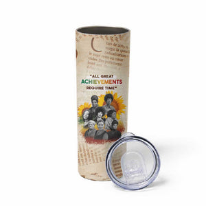 African Achievements Skinny Tumbler Civil Rights Female Leaders Sunflower