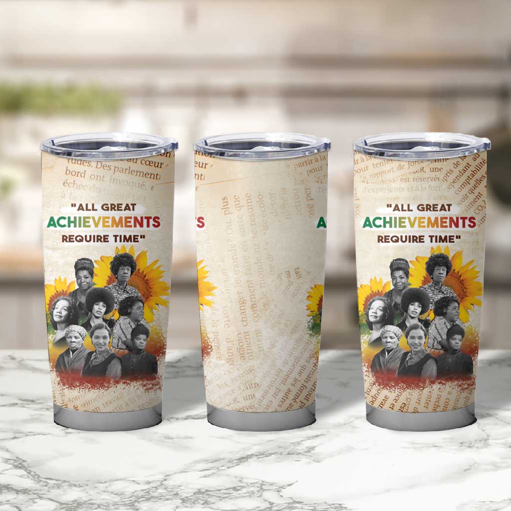African Achievements Tumbler Cup Civil Rights Female Leaders Sunflower