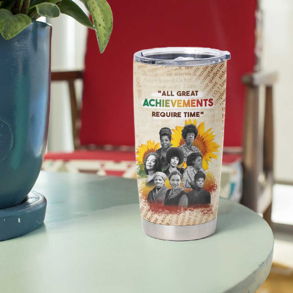 African Achievements Tumbler Cup Civil Rights Female Leaders Sunflower