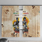 African Achievements Window Curtain Civil Rights Female Leaders Sunflower