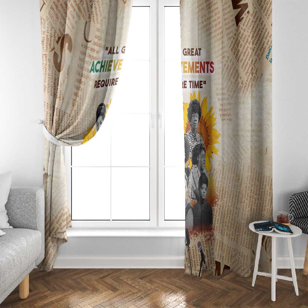 African Achievements Window Curtain Civil Rights Female Leaders Sunflower
