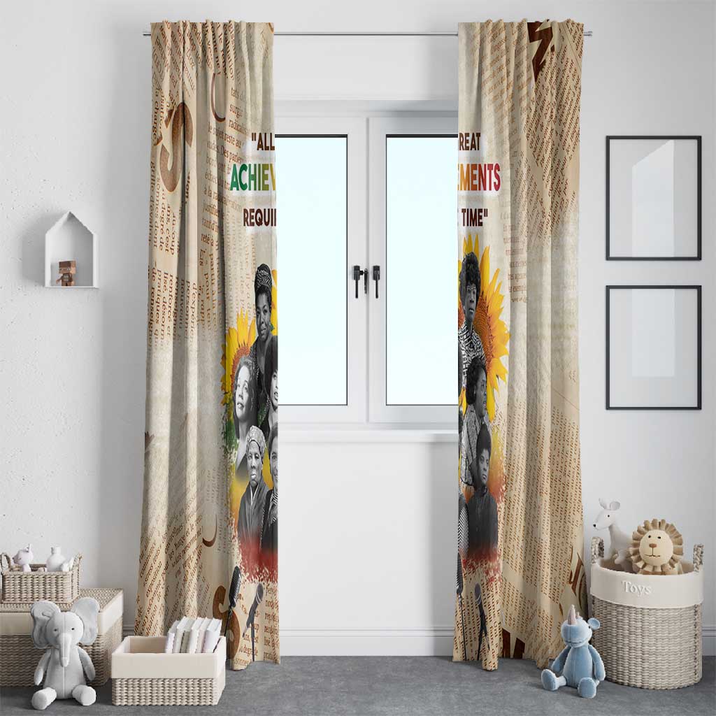 African Achievements Window Curtain Civil Rights Female Leaders Sunflower