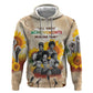 African Achievements Zip Hoodie Civil Rights Female Leaders Sunflower