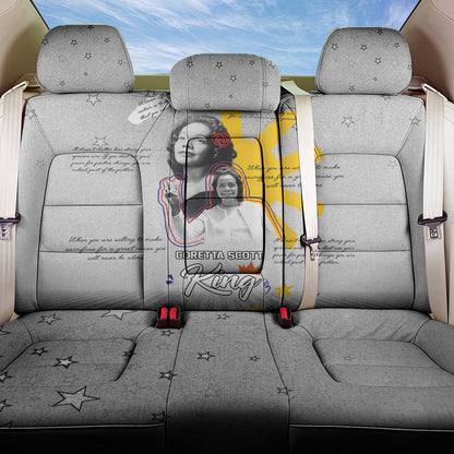 African American Coretta Scott King Back Car Seat Cover Honoring The Legacy Hand Draw Style