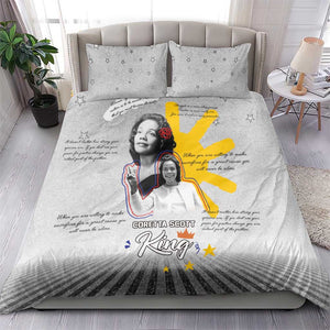 African American Coretta Scott King Bedding Set Honoring The Legacy Hand Draw Style