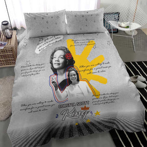 African American Coretta Scott King Bedding Set Honoring The Legacy Hand Draw Style