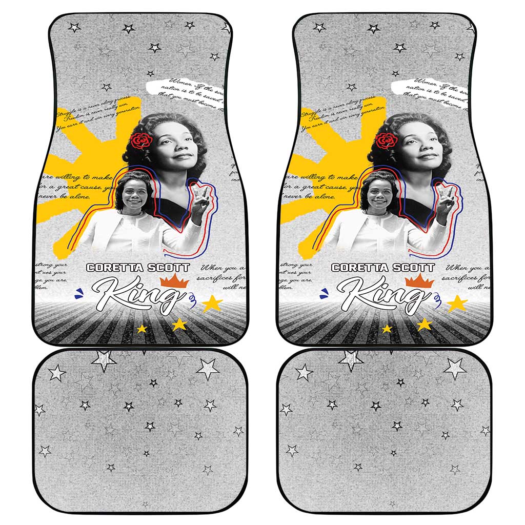 African American Coretta Scott King Car Mats Honoring The Legacy Hand Draw Style
