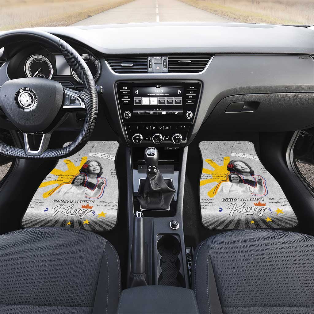 African American Coretta Scott King Car Mats Honoring The Legacy Hand Draw Style
